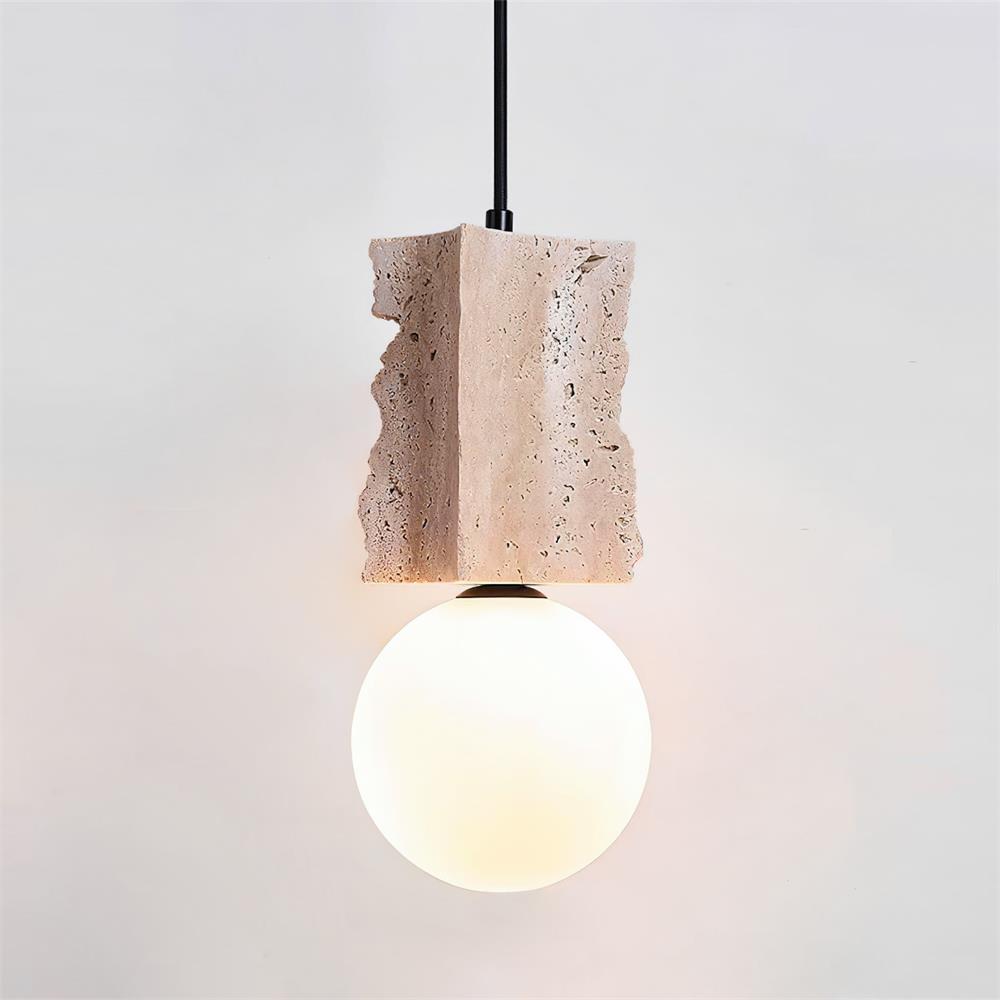 Ritta Lampe Pendentive Irrégulière en Travertin - Neutralighting