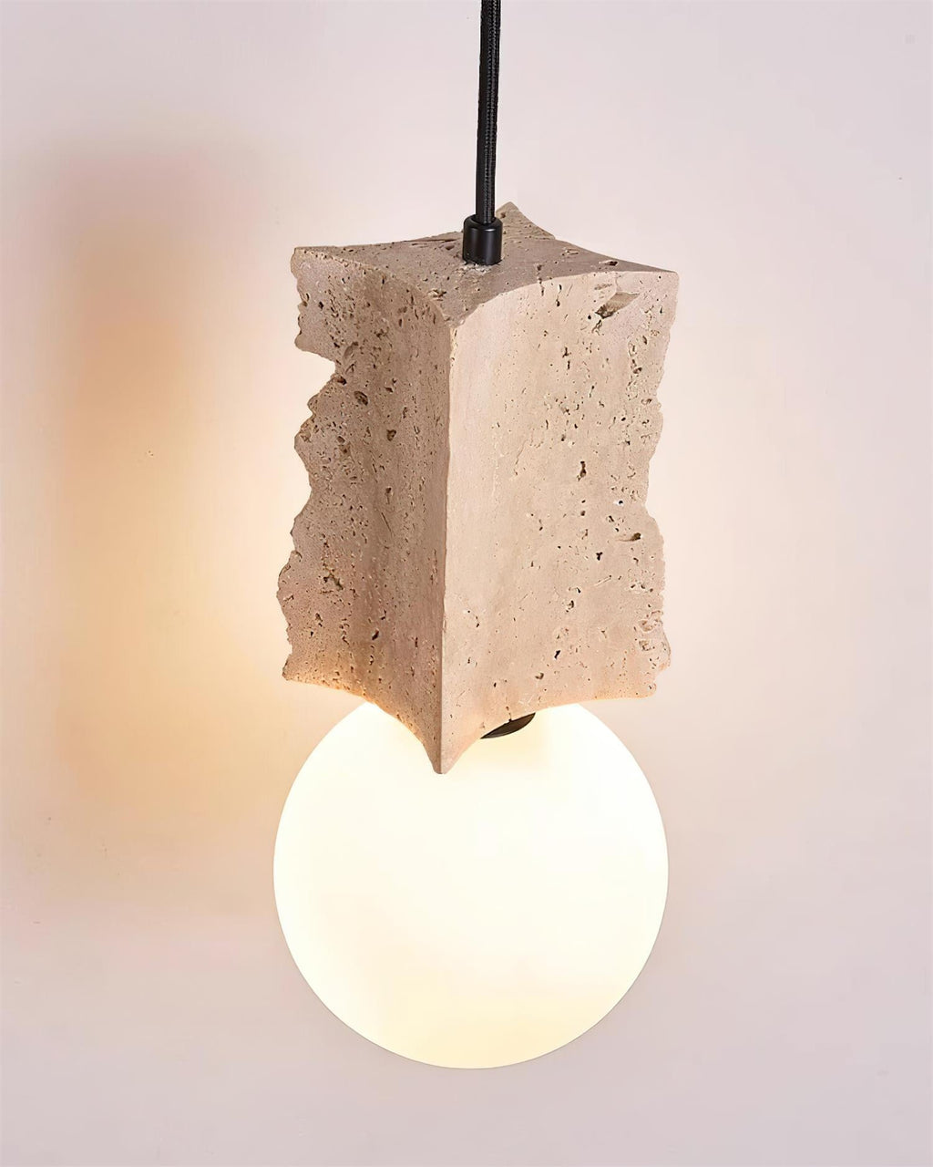 Ritta Lampe Pendentive Irrégulière en Travertin - Neutralighting