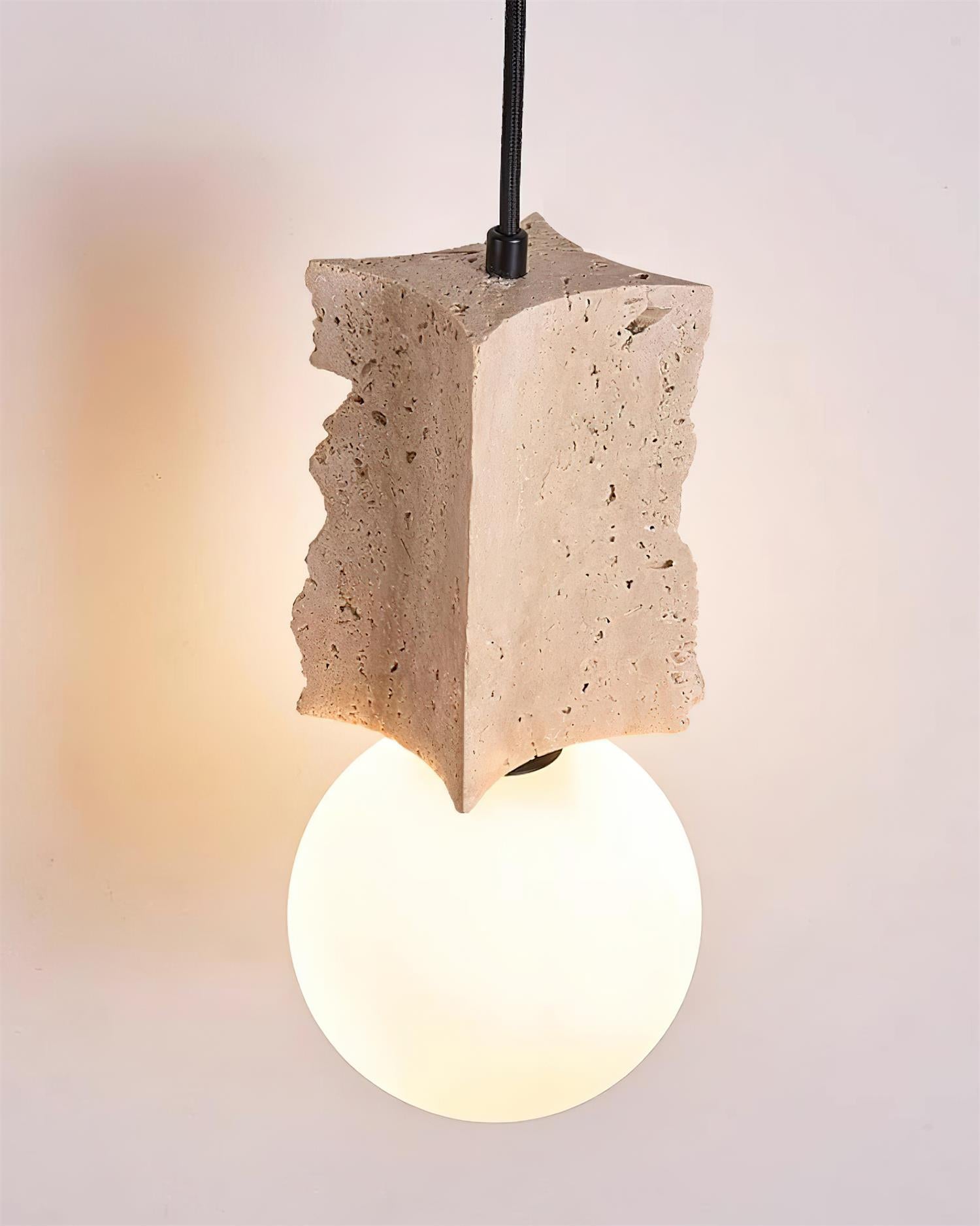 Ritta Lampe Pendentive Irrégulière en Travertin - Neutralighting