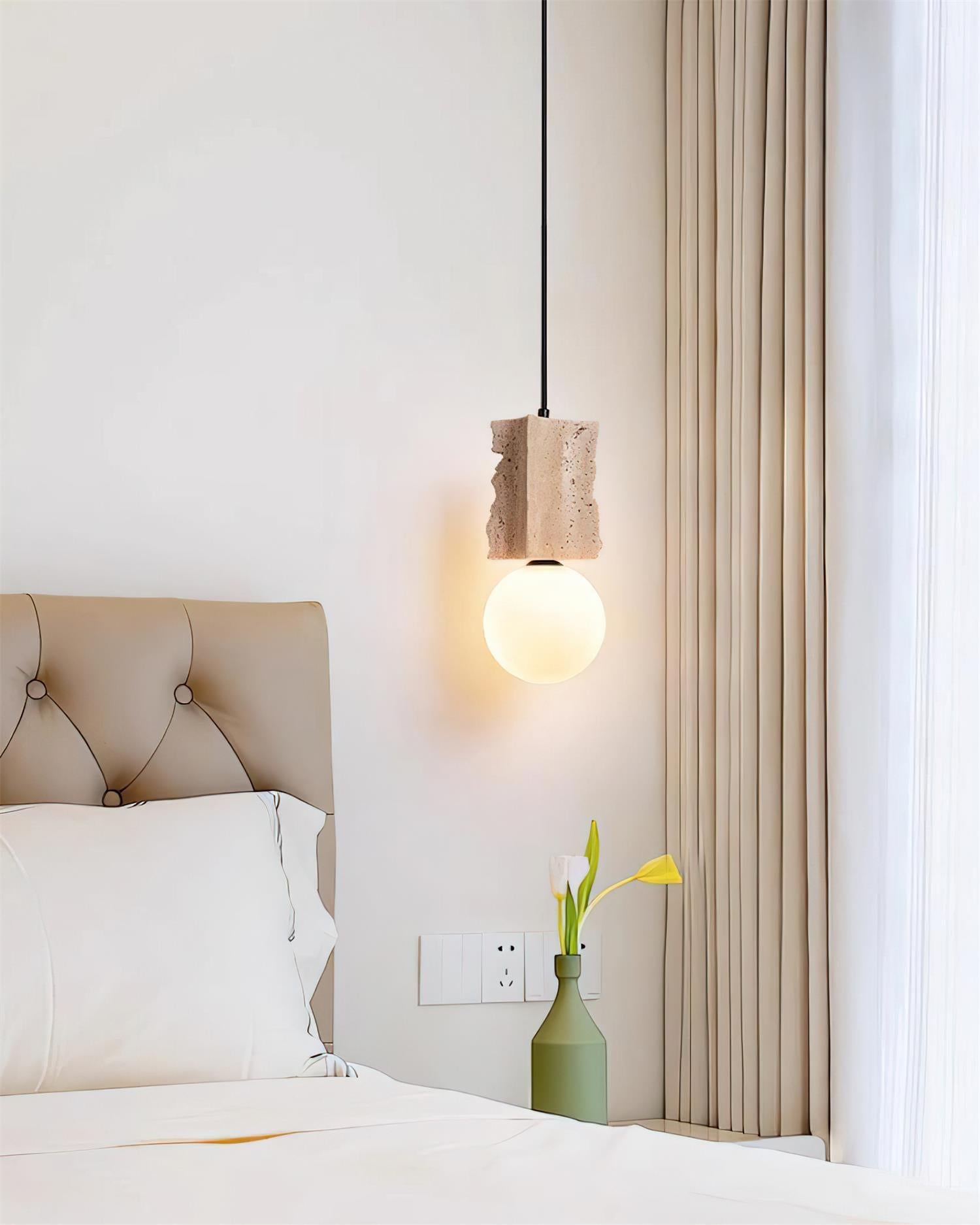Ritta Lampe Pendentive Irrégulière en Travertin - Neutralighting