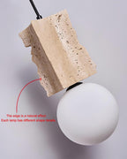 Ritta Lampe Pendentive Irrégulière en Travertin - Neutralighting