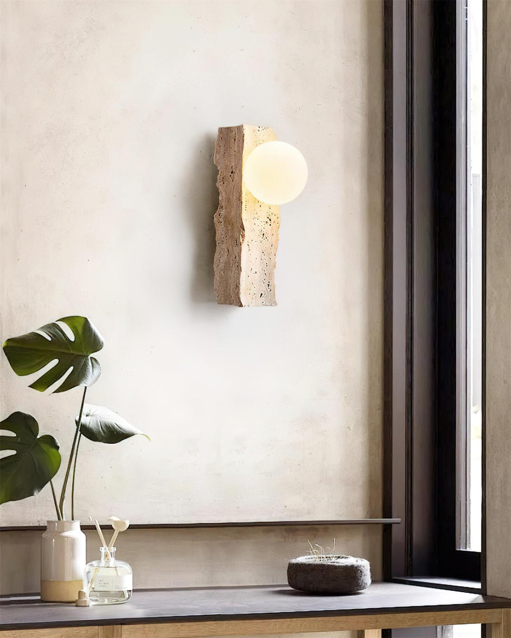 Obrio Applique Murale en Travertin - Neutralighting