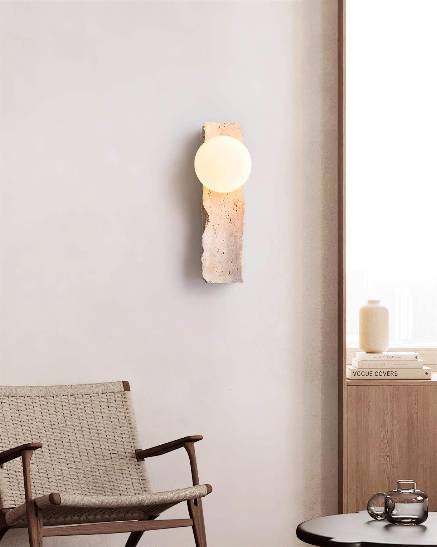 Obrio Applique Murale en Travertin - Neutralighting