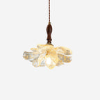 Dalie Suspension Lampe Lotus Pétales de Lotus en Résine Accents Dorés - Neutralighting