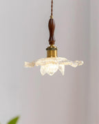 Dalie Suspension Lampe Lotus Pétales de Lotus en Résine Accents Dorés - Neutralighting