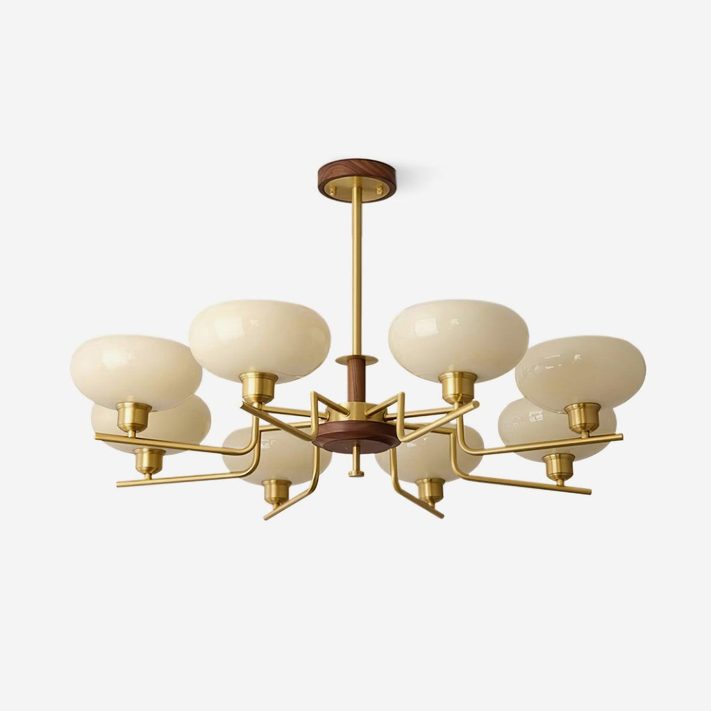 Nova Chandelier Moderne Bois Laiton - Neutralighting