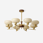 Nova Chandelier Moderne Bois Laiton - Neutralighting