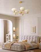 Nova Chandelier Moderne Bois Laiton - Neutralighting