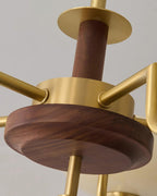 Nova Chandelier Moderne Bois Laiton - Neutralighting