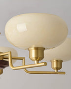 Nova Chandelier Moderne Bois Laiton - Neutralighting