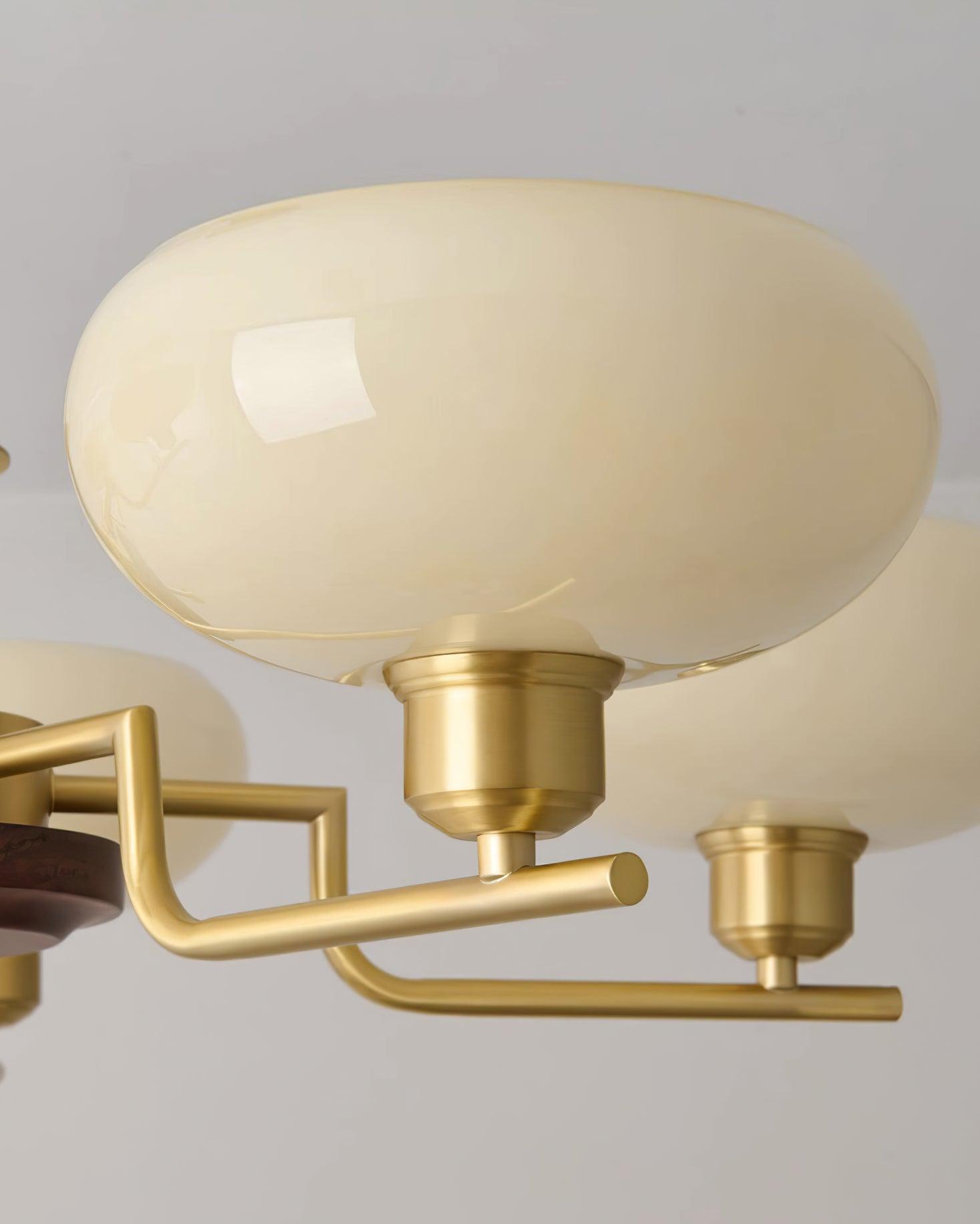 Nova Chandelier Moderne Bois Laiton - Neutralighting