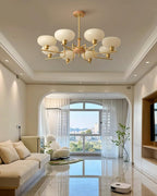 Nova Chandelier Moderne Bois Laiton - Neutralighting
