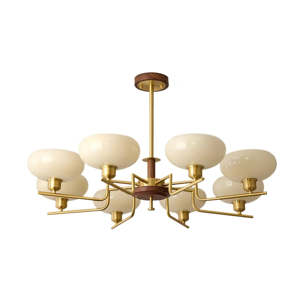 Nova Chandelier Moderne Bois Laiton - Neutralighting