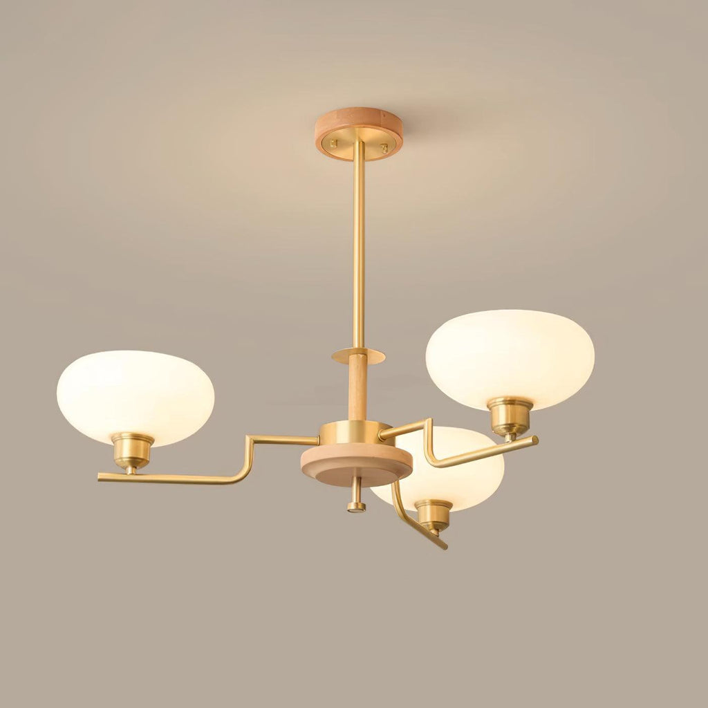 Nova Chandelier Moderne Bois Laiton - Neutralighting