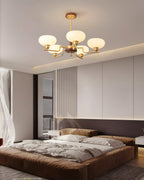 Nova Chandelier Moderne Bois Laiton - Neutralighting