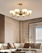 Nova Chandelier Moderne Bois Laiton - Neutralighting