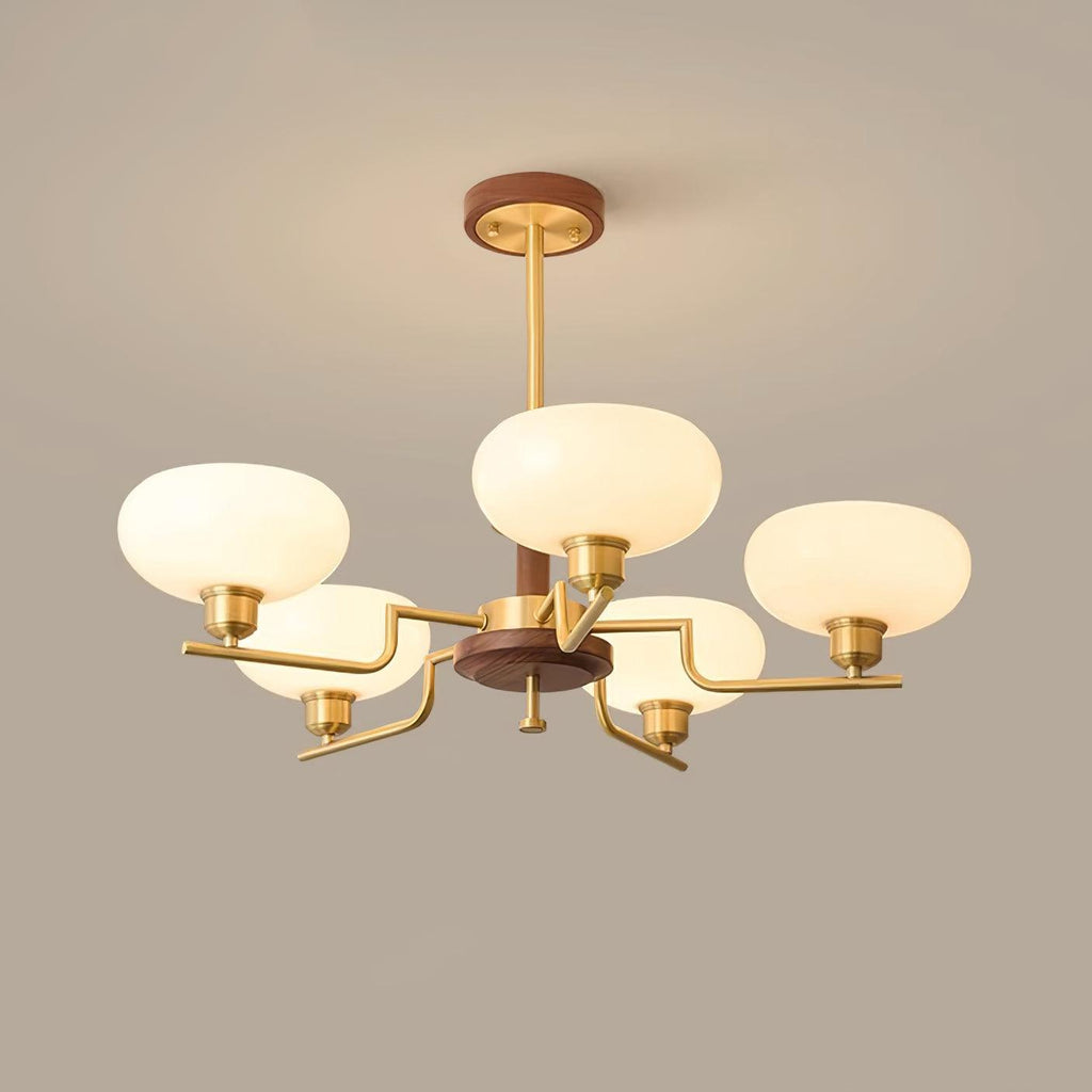 Nova Chandelier Moderne Bois Laiton - Neutralighting