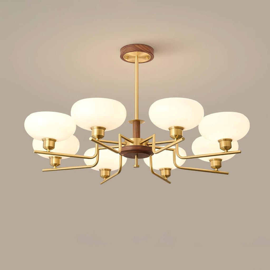 Nova Chandelier Moderne Bois Laiton - Neutralighting