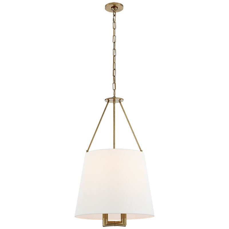 Loom Lampe à Suspension Vintage Industrielle En Laiton Et Tissu - Neutralighting