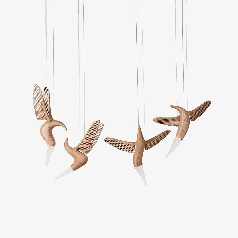 Elsilor Suspension Bois Inspirée des Oiseaux - Neutralighting