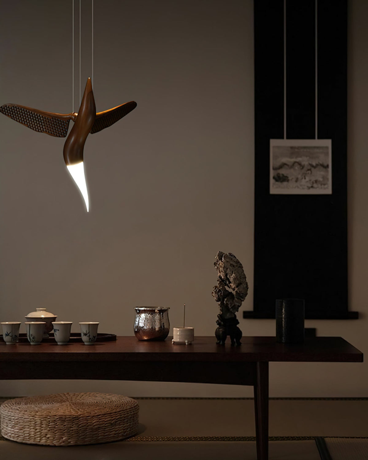 Elsilor Suspension Bois Inspirée des Oiseaux - Neutralighting