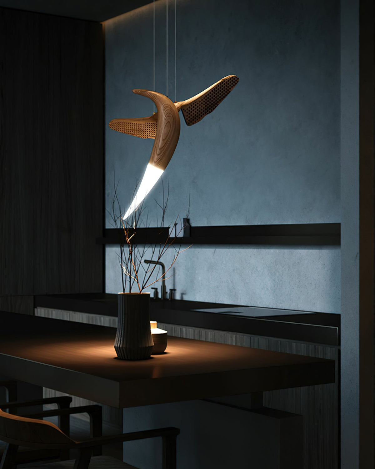 Elsilor Suspension Bois Inspirée des Oiseaux - Neutralighting