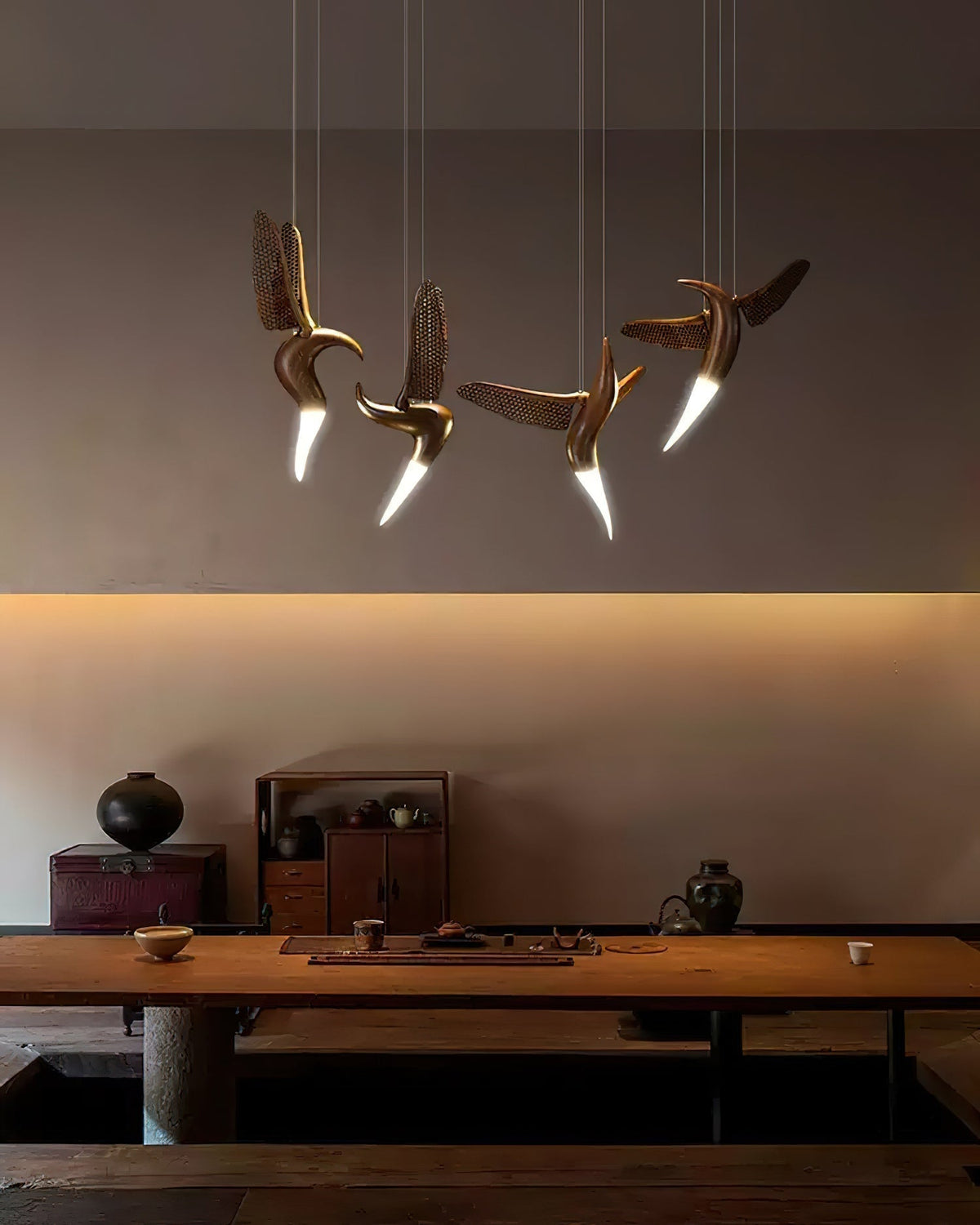 Elsilor Suspension Bois Inspirée des Oiseaux - Neutralighting