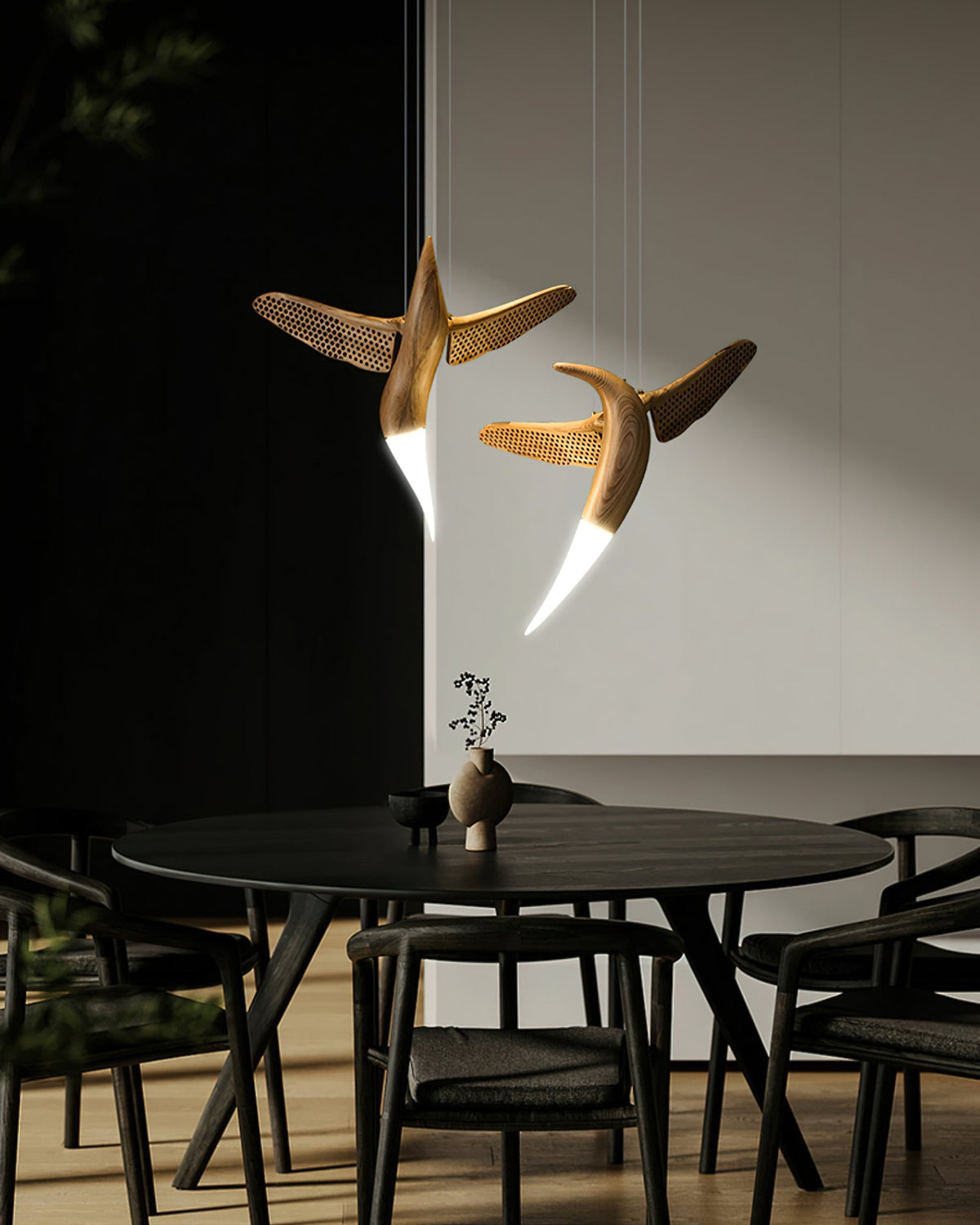 Elsilor Suspension Bois Inspirée des Oiseaux - Neutralighting