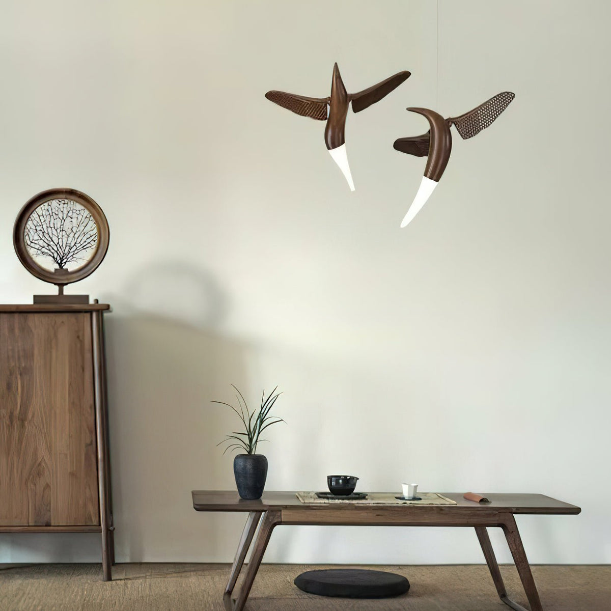 Elsilor Suspension Bois Inspirée des Oiseaux - Neutralighting