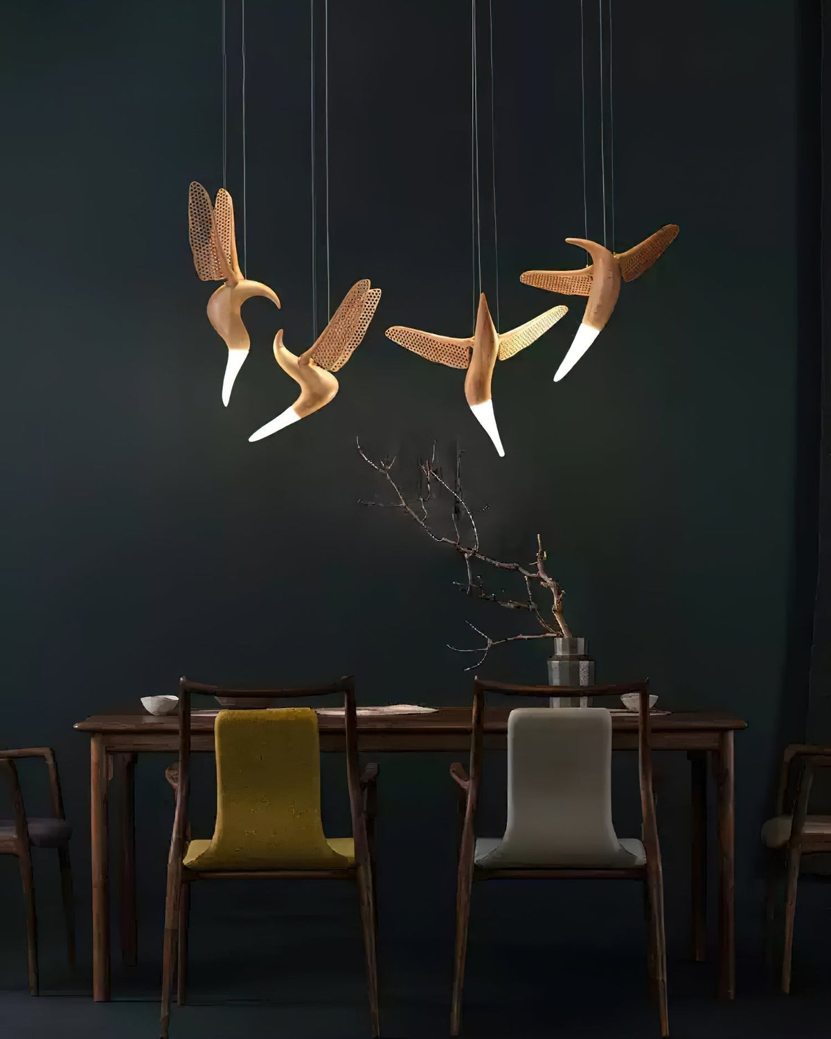 Elsilor Suspension Bois Inspirée des Oiseaux - Neutralighting