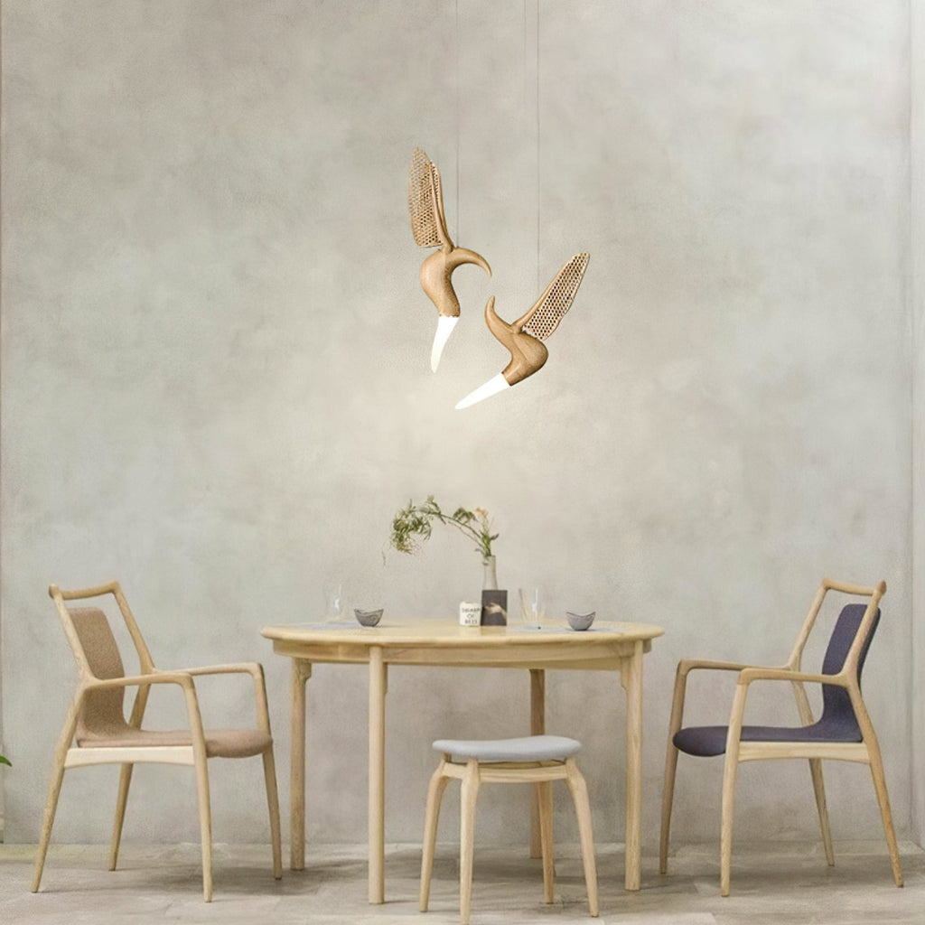 Elsilor Suspension Bois Inspirée des Oiseaux - Neutralighting