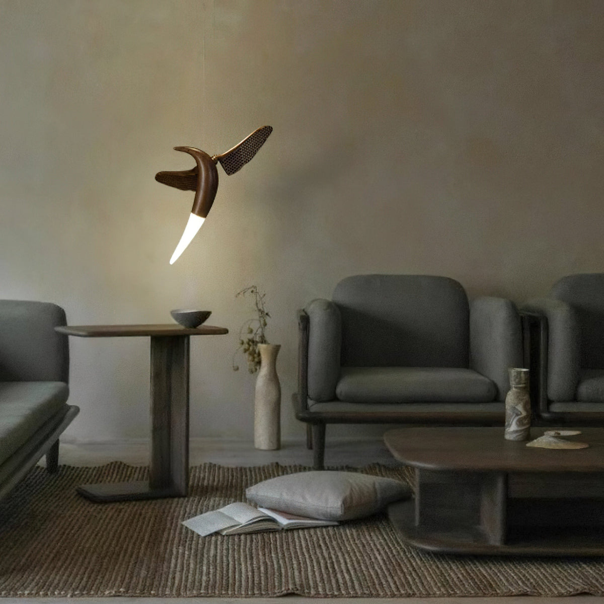 Elsilor Suspension Bois Inspirée des Oiseaux - Neutralighting