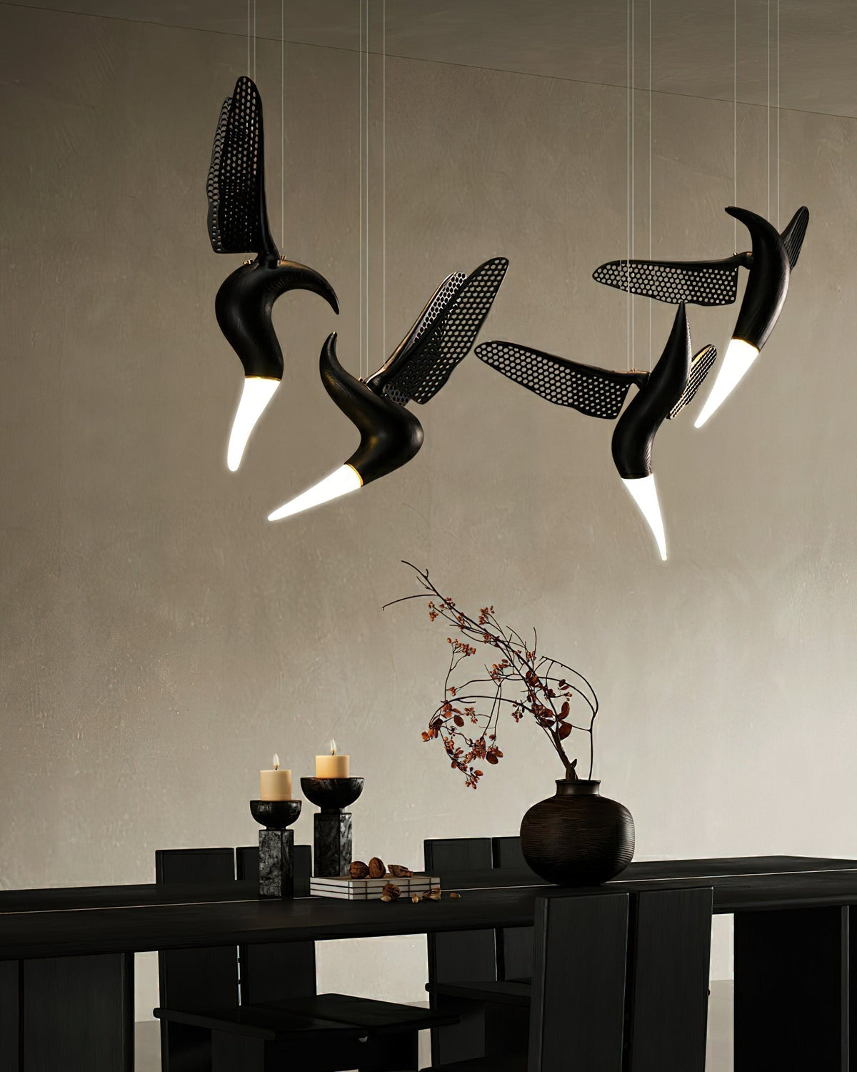 Elsilor Suspension Bois Inspirée des Oiseaux - Neutralighting