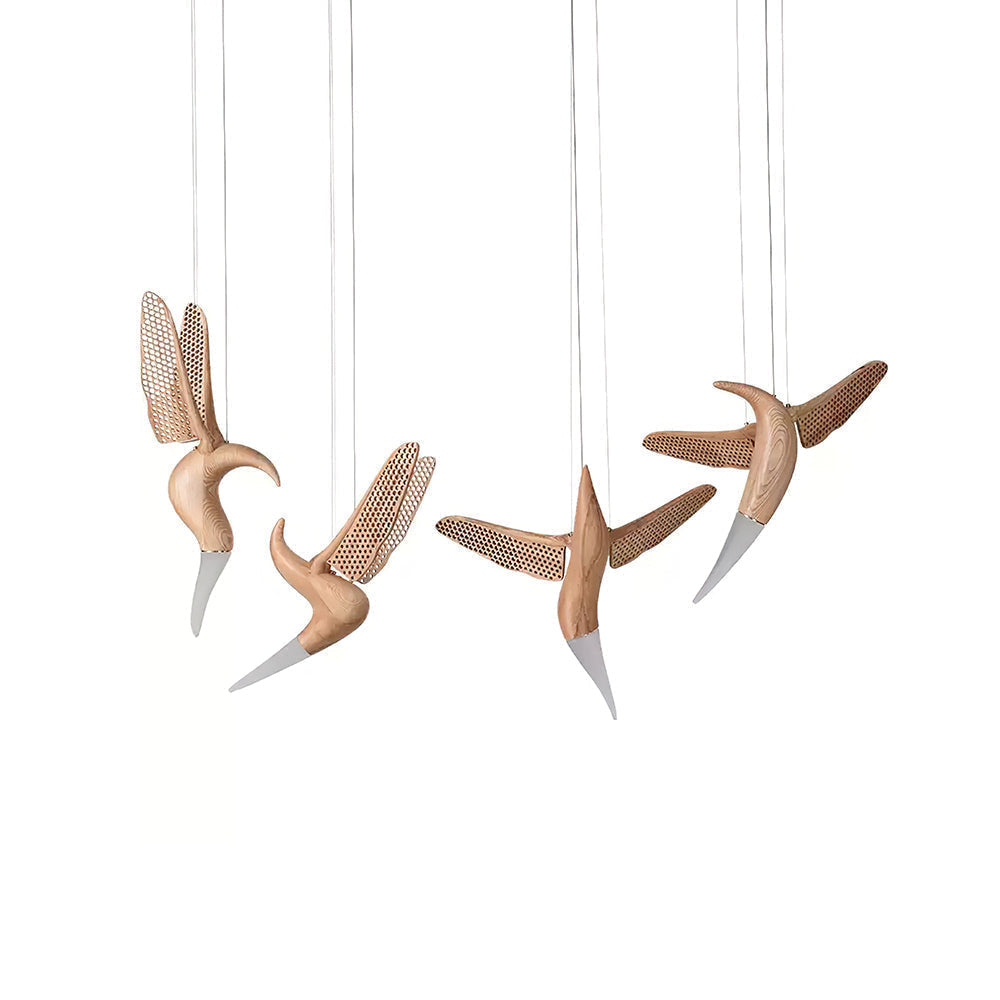 Elsilor Suspension Bois Inspirée des Oiseaux - Neutralighting