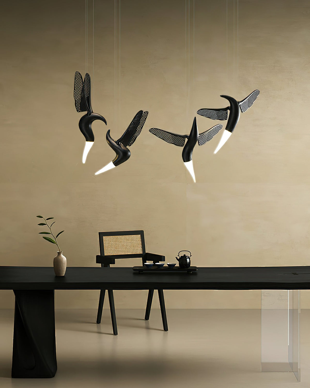 Elsilor Suspension Bois Inspirée des Oiseaux - Neutralighting