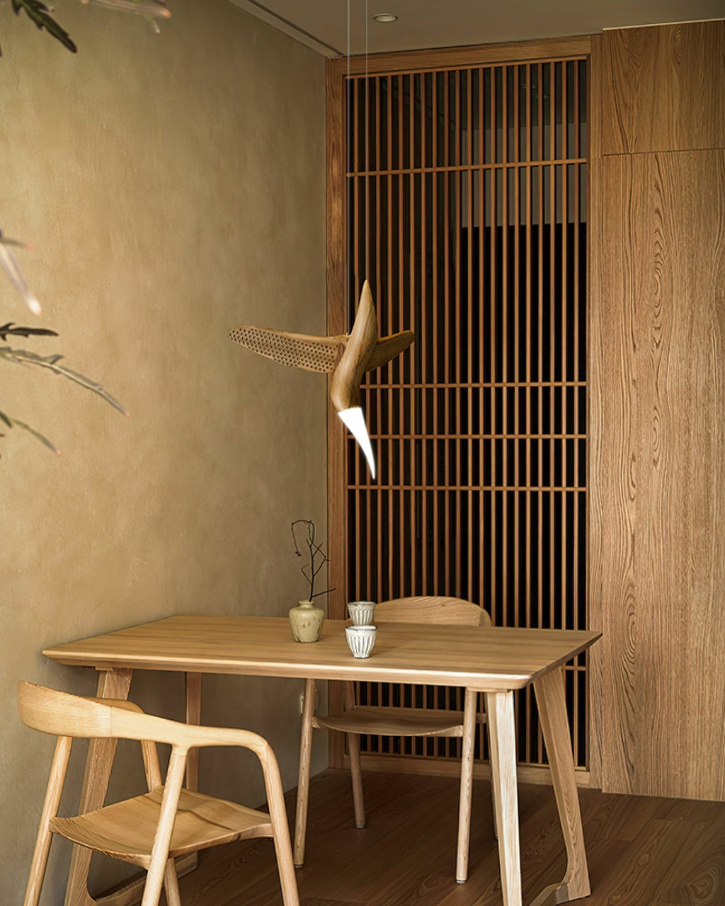 Elsilor Suspension Bois Inspirée des Oiseaux - Neutralighting