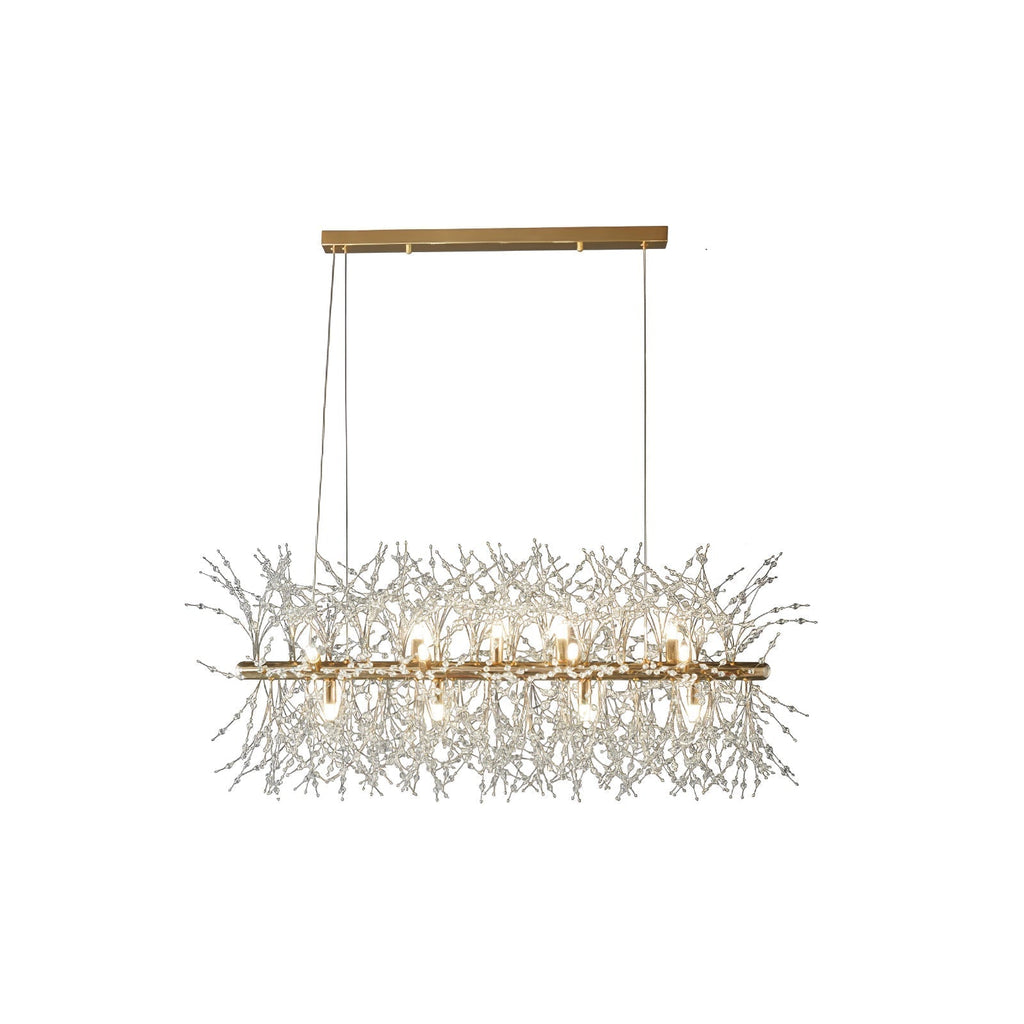 Lustra Lustre Laiton Linéaire Cristal Branche - Neutralighting
