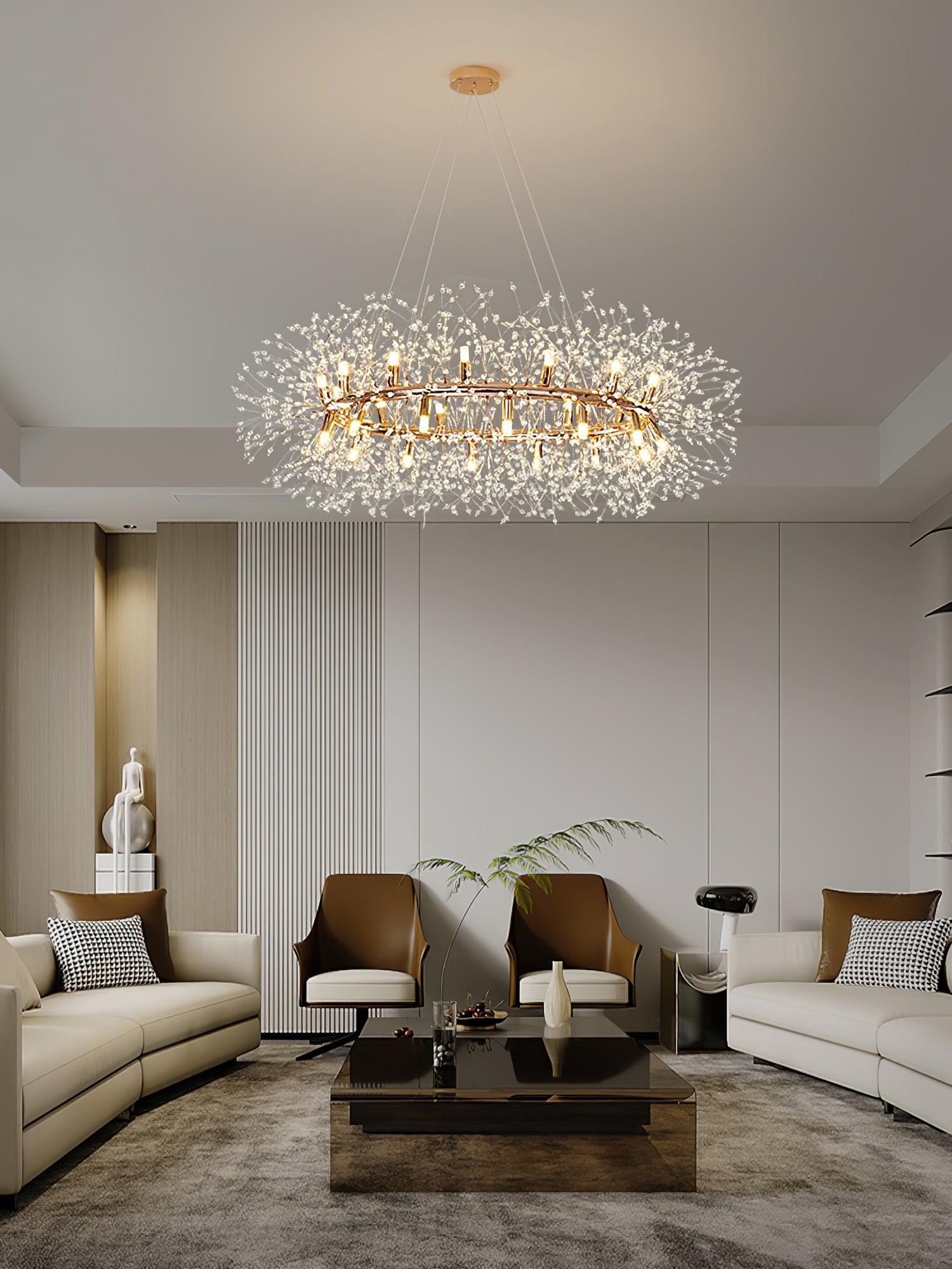 Lustra Chandelier Pissenlit Rond en Acier Inoxydable - Neutralighting