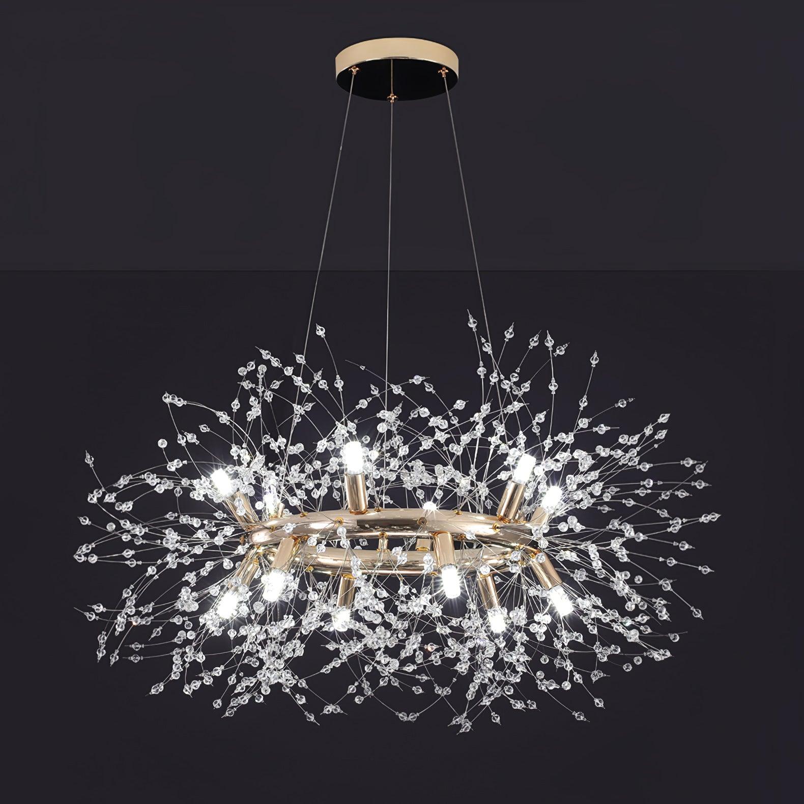Lustra Chandelier Pissenlit Rond en Acier Inoxydable - Neutralighting