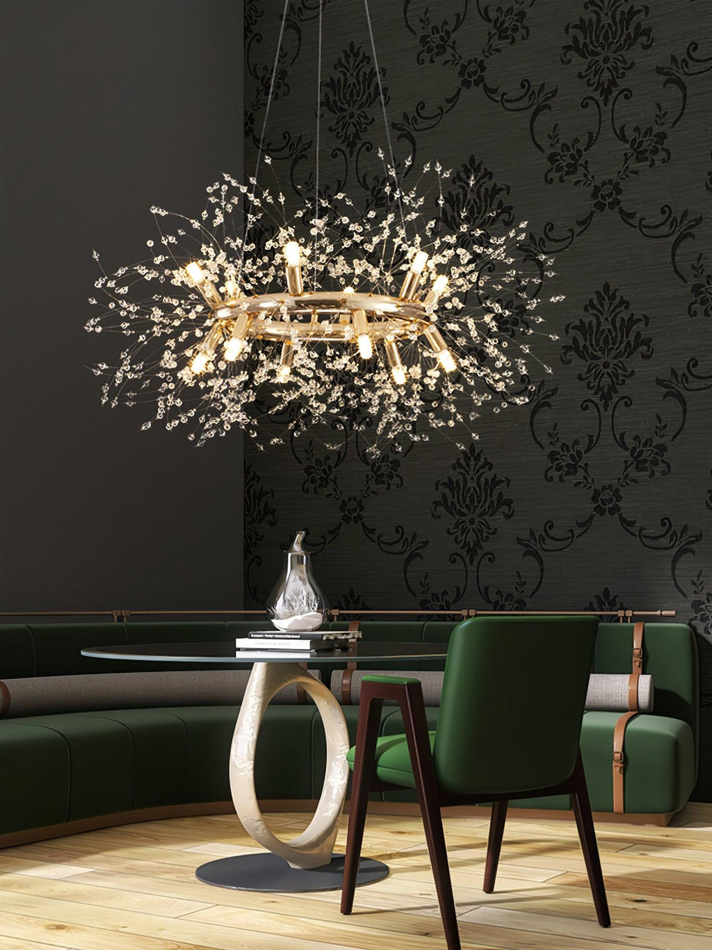 Lustra Chandelier Pissenlit Rond en Acier Inoxydable - Neutralighting