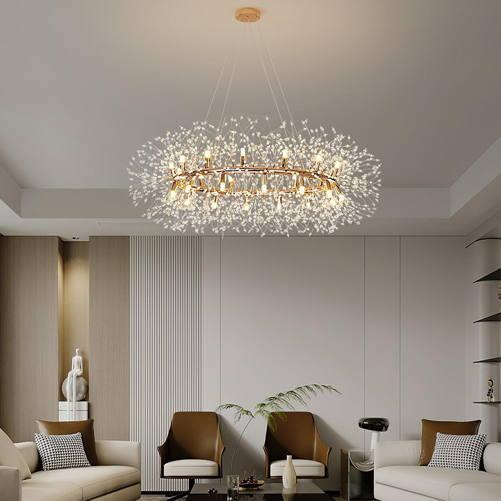 Lustra Chandelier Pissenlit Rond en Acier Inoxydable - Neutralighting