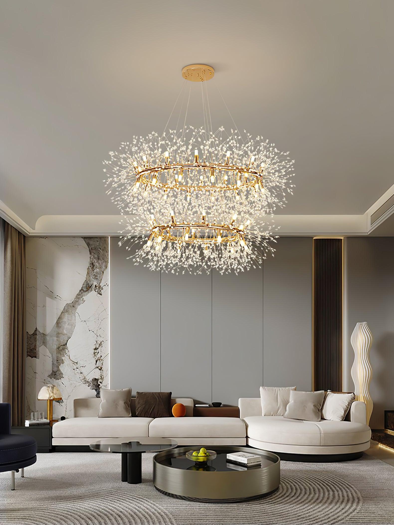 Lustra Chandelier Pissenlit Rond en Acier Inoxydable - Neutralighting
