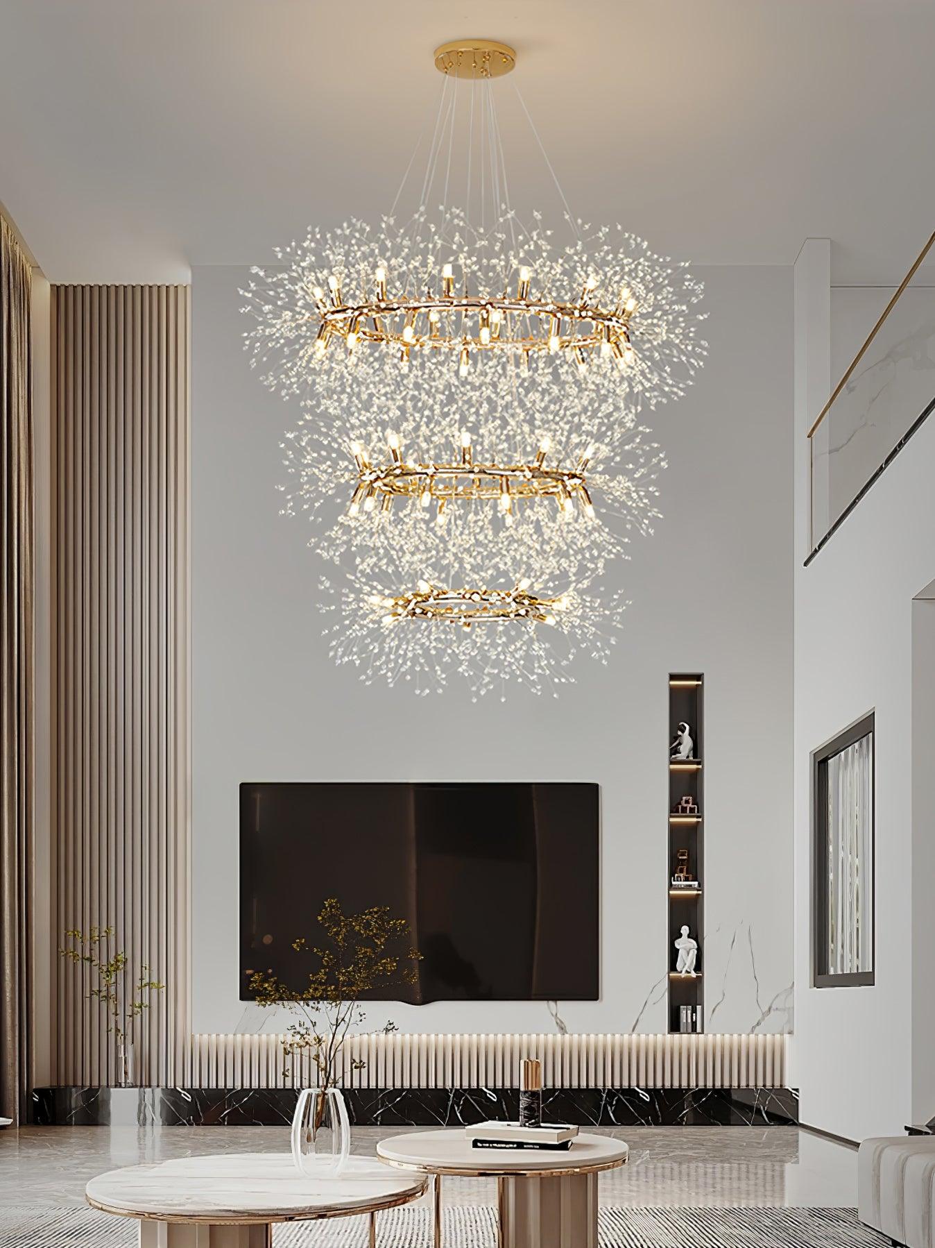 Lustra Chandelier Pissenlit Rond en Acier Inoxydable - Neutralighting