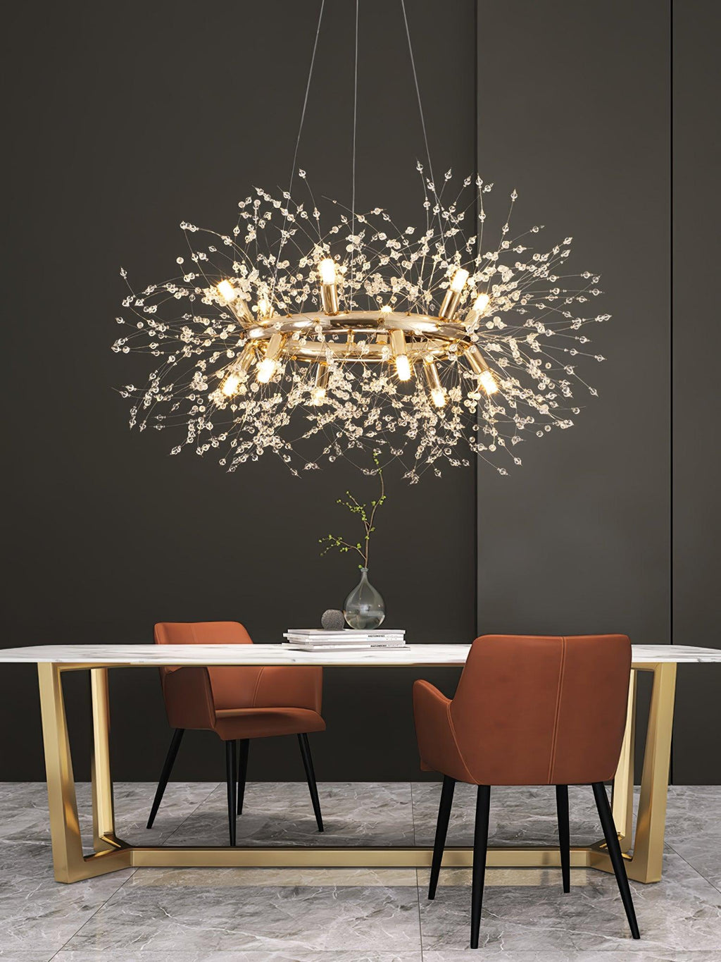 Lustra Chandelier Pissenlit Rond en Acier Inoxydable - Neutralighting