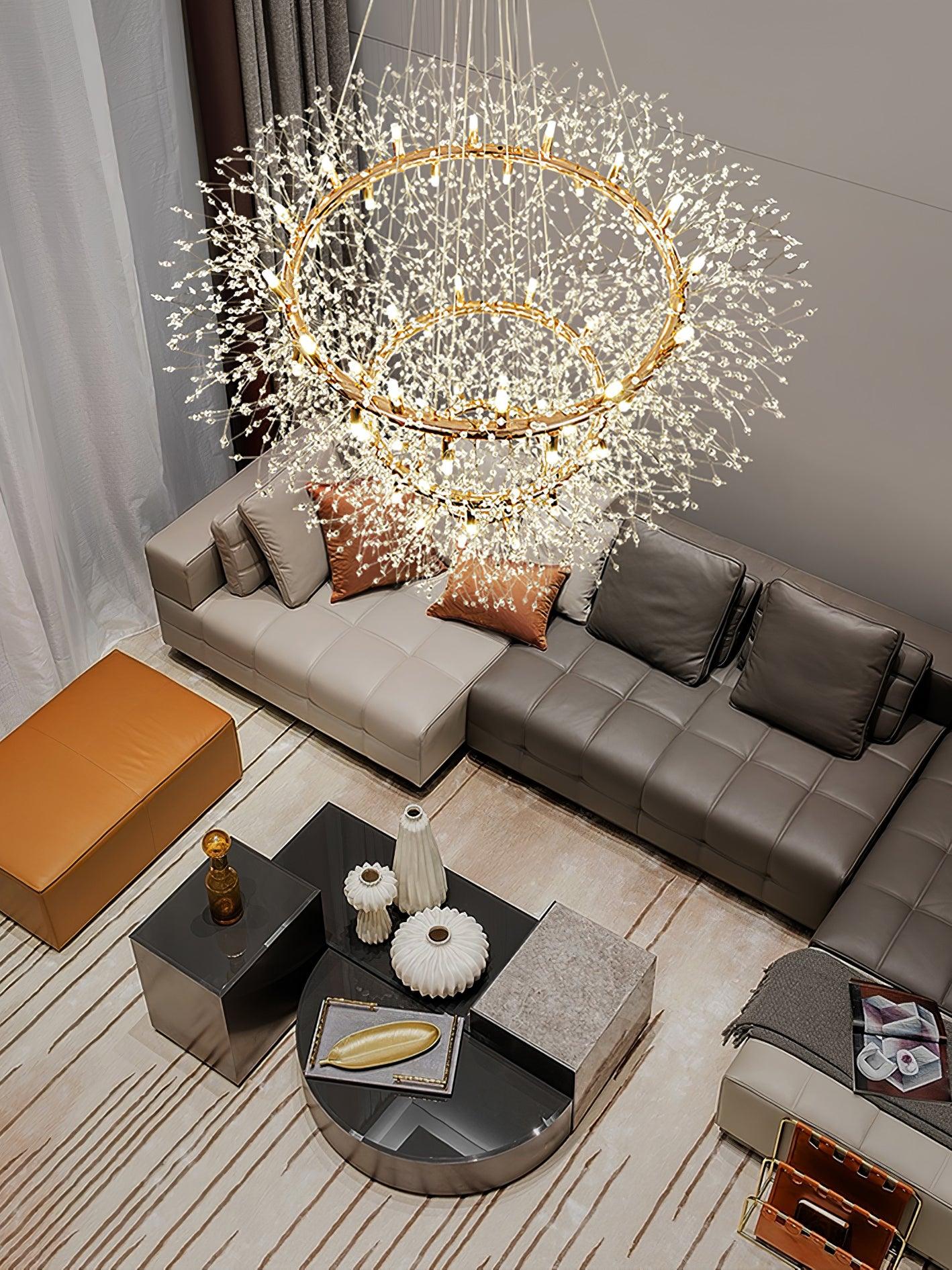 Lustra Chandelier Pissenlit Rond en Acier Inoxydable - Neutralighting