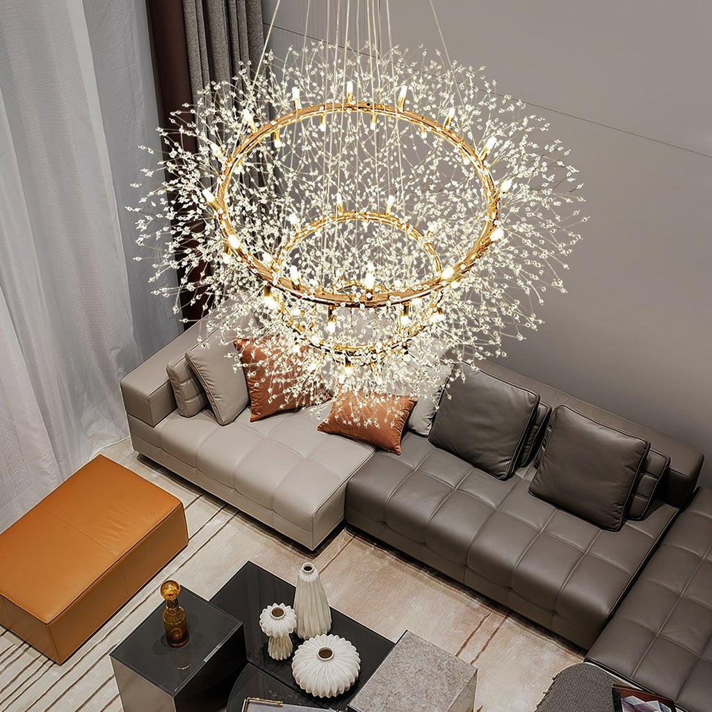 Lustra Chandelier Pissenlit Rond en Acier Inoxydable - Neutralighting