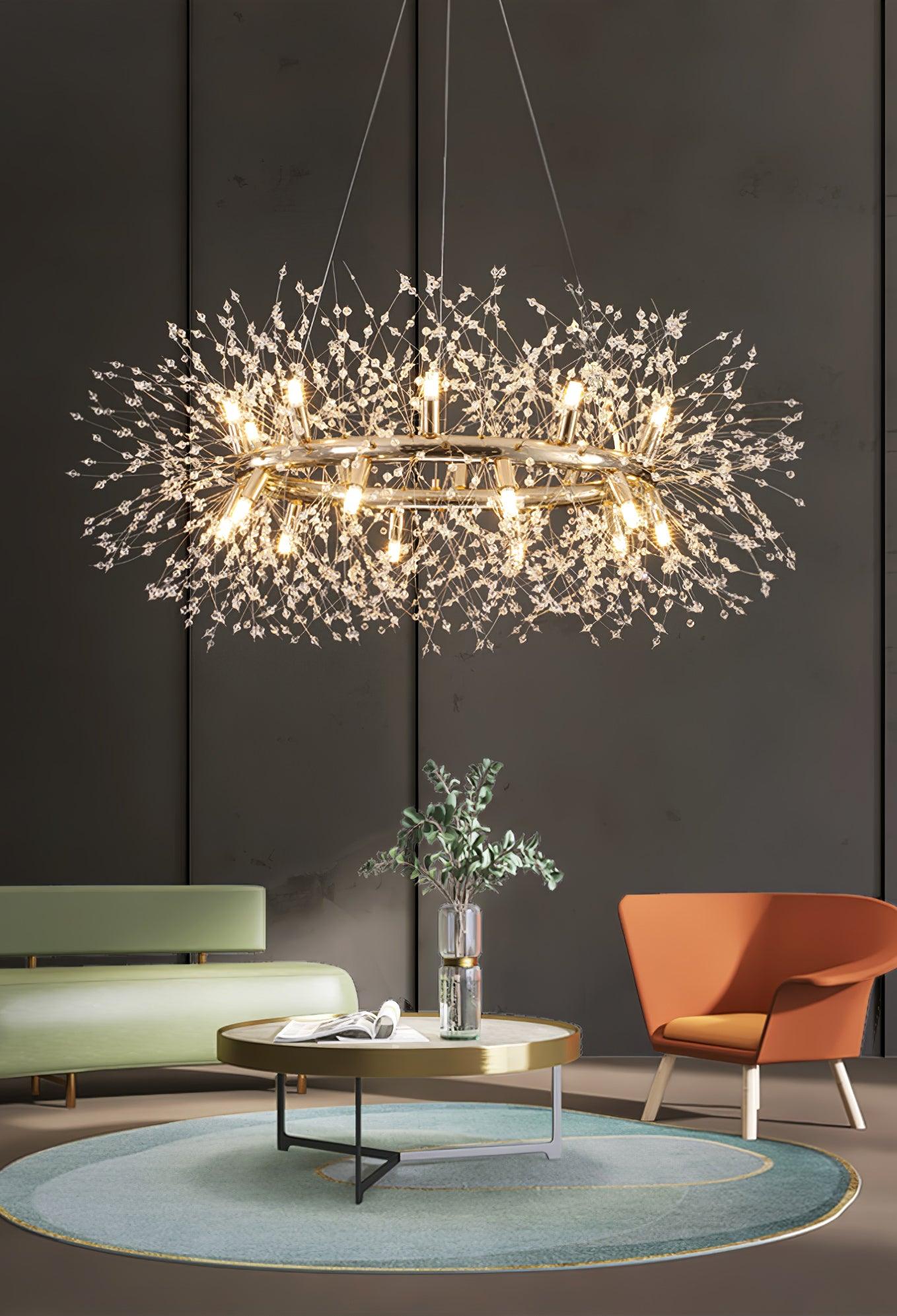 Lustra Chandelier Pissenlit Rond en Acier Inoxydable - Neutralighting