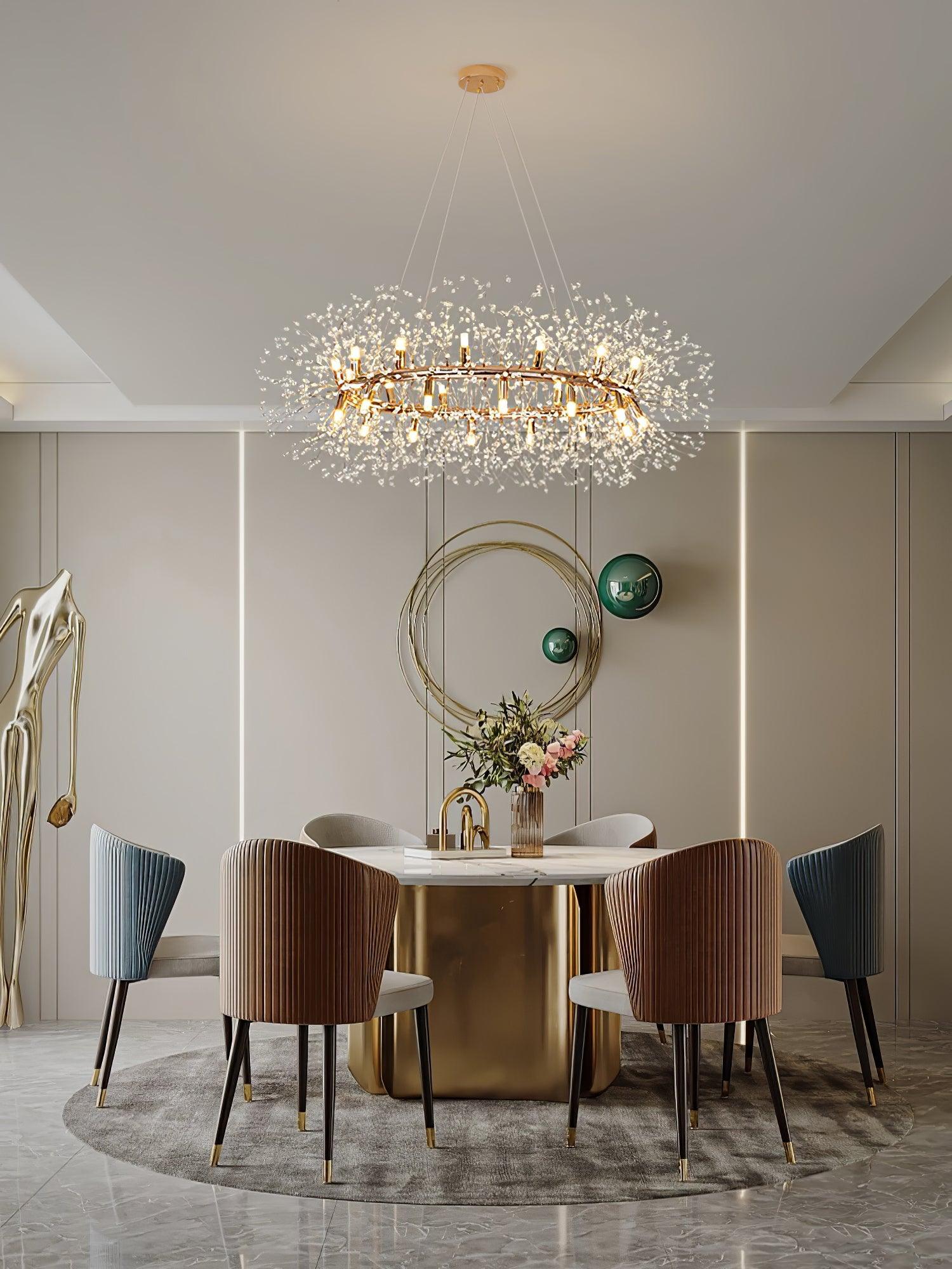 Lustra Chandelier Pissenlit Rond en Acier Inoxydable - Neutralighting