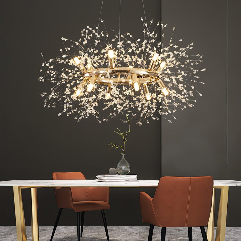 Lustra Chandelier Pissenlit Rond en Acier Inoxydable - Neutralighting