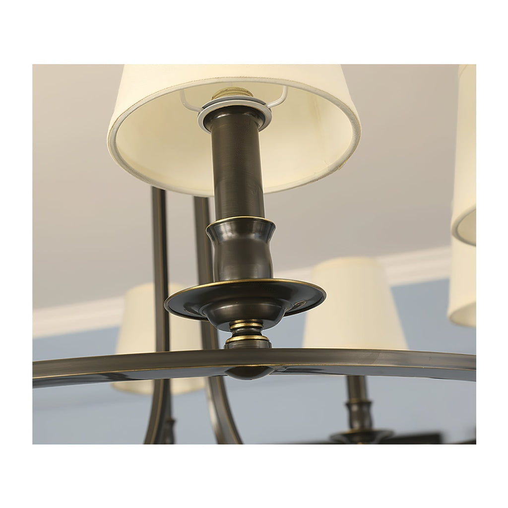 Plume Lustre En Tissu Et Laiton De Style Vintage élégant - Neutralighting